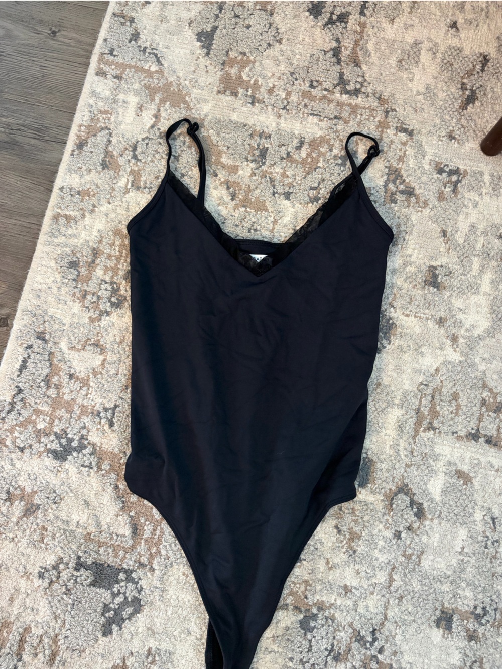 Babaton Black One-Shoulder Swim Top